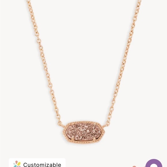 Elisa Rose Gold Extended Length Pendant Necklace - Picture 2 of 3